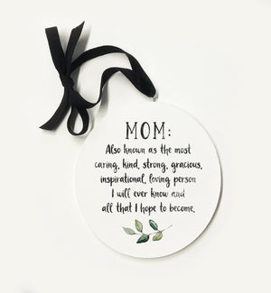 Mom Also Known As Greenery Ornament